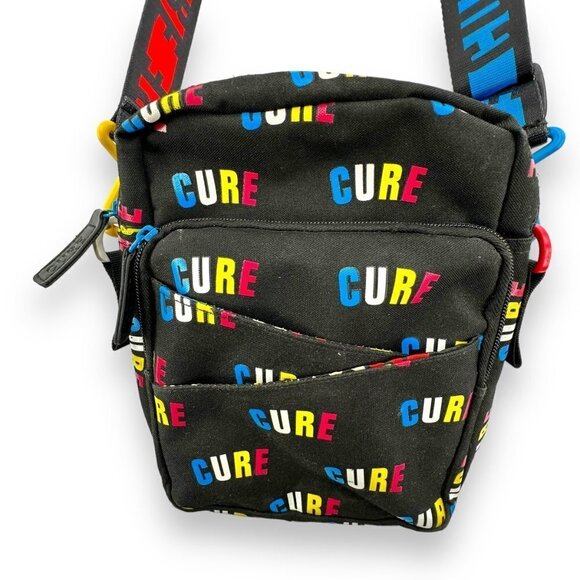 Cure by WCC Messenger Bag Black, Red, Blue & Yellow Unisex Crossbody Arc Rainbow - Picture 2 of 5